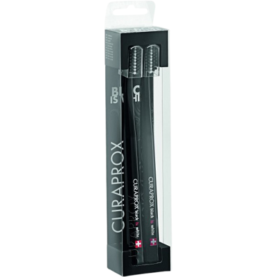 CURAPROX CS 5460 Zubné kefky ultra soft DUO Black is Black čierna/čierna v balení 2 ks CURAPROX CS 5460 Zubné kefky ultra soft DUO Black is Black čierna/čierna v balení 2 ks