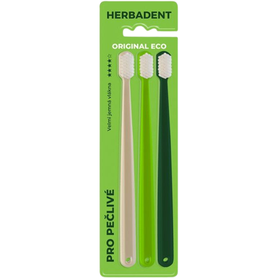 HERBADENT Original ECO 4* Tripplepack Zubná kefka, veľmi jemné vlákna 3 ks HERBADENT Original ECO 4* Tripplepack Zubná kefka, veľmi jemné vlákna 3 ks