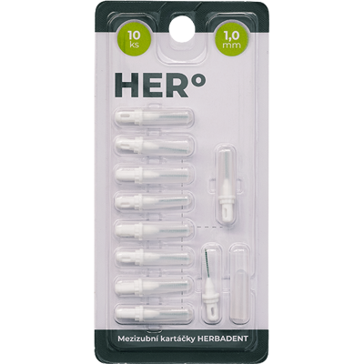 HERBADENT HERo doplnkové balenie medzizubných kefiek 1 mm, 10 ks HERBADENT HERo doplnkové balenie medzizubných kefiek 1 mm, 10 ks