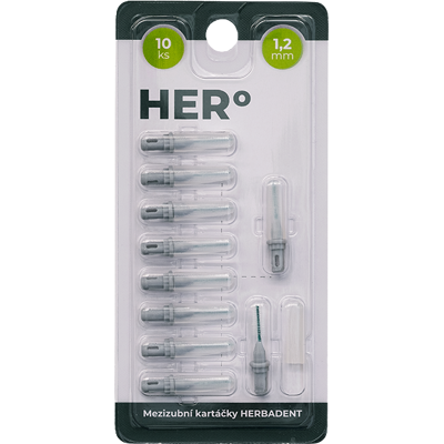 HERBADENT HERo doplnkové balenie medzizubných kefiek 1,2 mm, 10 ks HERBADENT HERo doplnkové balenie medzizubných kefiek 1,2 mm, 10 ks