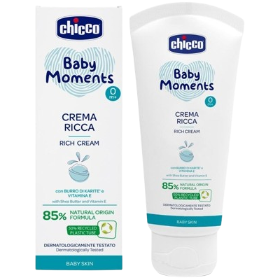 CHICCO CHICCO Krém vyživujúci Baby Moments 85% prírodných zložiek 100 ml CHICCO CHICCO Krém vyživujúci Baby Moments 85% prírodných zložiek 100 ml