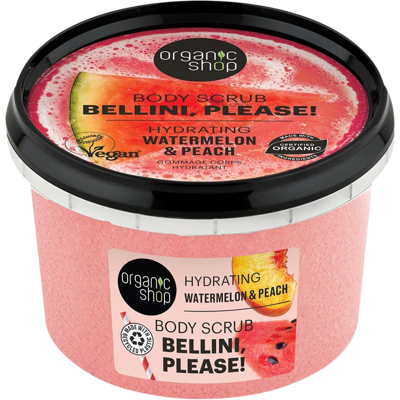 ORGANIC SHOP Hydratačný telový peeling Bellini, please! Vodný melón a broskyňa 250 ml ORGANIC SHOP Hydratačný telový peeling Bellini, please! Vodný melón a broskyňa 250 ml