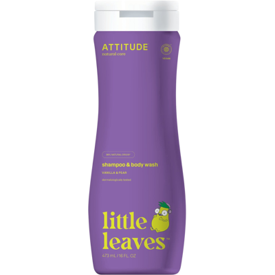 ATTITUDE Detské telové mydlo a šampón (2v1) s vôňou vanilky a hrušky Little leaves 473 ml ATTITUDE Detské telové mydlo a šampón (2v1) s vôňou vanilky a hrušky Little leaves 473 ml