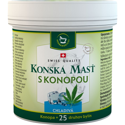 HERBAMEDICUS Konská chladivá masť s konopou 250 ml HERBAMEDICUS Konská chladivá masť s konopou 250 ml