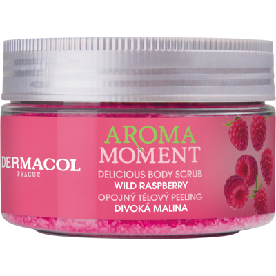 DERMACOL Aróma Moment Telový peeling - divoká malina 200 g DERMACOL Aróma Moment Telový peeling - divoká malina 200 g