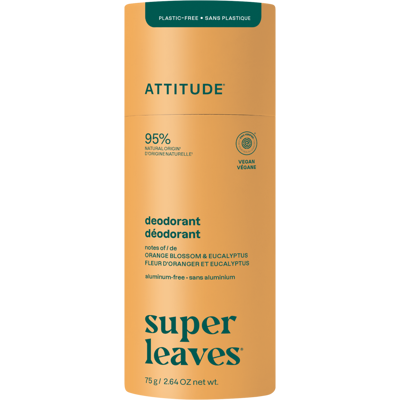 ATTITUDE Prírodný dezodorant Super leaves - Pomarančový kvet a eukalyptus bezplast 75 g ATTITUDE Prírodný dezodorant Super leaves - Pomarančový kvet a eukalyptus bezplast 75 g