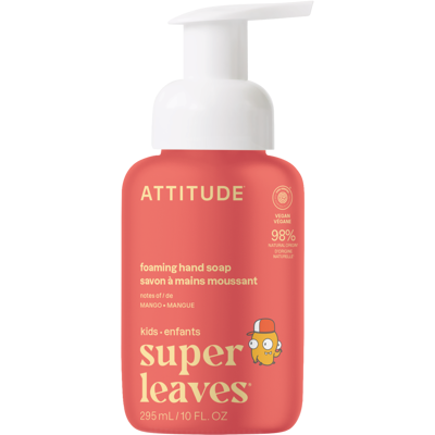 ATTITUDE Detské penivé mydlo na ruky Super leaves s vôňou manga 295 ml ATTITUDE Detské penivé mydlo na ruky Super leaves s vôňou manga 295 ml