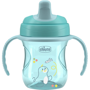 CHICCO Hrnček Training s držadlami tyrkysová, 6m+ 200 ml CHICCO Hrnček Training s držadlami tyrkysová, 6m+ 200 ml