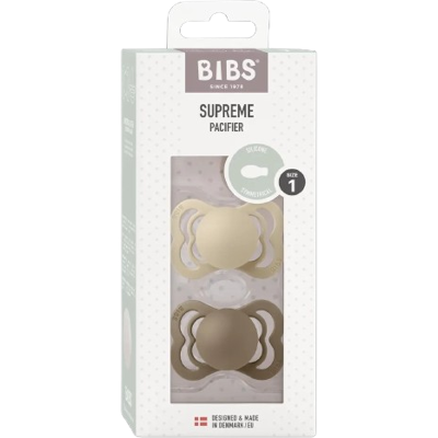 BIBS Supreme Symetrické Cumlíky z prírodného kaučuku - veľkosť 1, Vanilla/Dark Oak 2 ks BIBS Supreme Symetrické Cumlíky z prírodného kaučuku - veľkosť 1, Vanilla/Dark Oak 2 ks