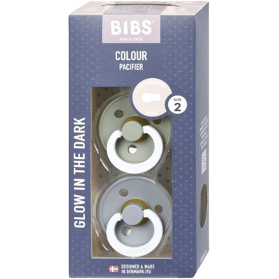 BIBS Colour Cumlíky z prírodného kaučuku, veľkosť 2, Sage nočný/Cloud nočný 2 ks BIBS Colour Cumlíky z prírodného kaučuku, veľkosť 2, Sage nočný/Cloud nočný 2 ks
