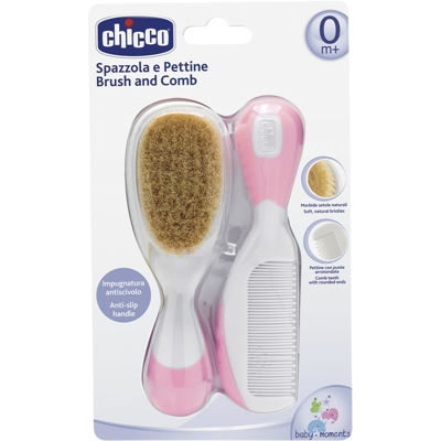CHICCO Hrebeň a kefa ružová CHICCO Hrebeň a kefa ružová