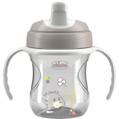 CHICCO Hrnček Training s držadlami grey, 6m+ 200 ml CHICCO Hrnček Training s držadlami grey, 6m+ 200 ml