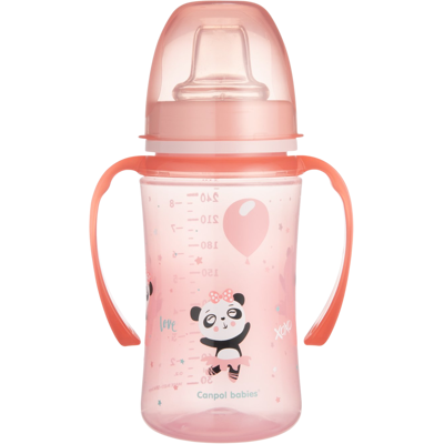CANPOL BABIES Tréningový hrnček EXOTIC ANIMALS ružový 240 ml CANPOL BABIES Tréningový hrnček EXOTIC ANIMALS ružový 240 ml