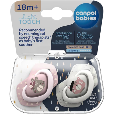 CANPOL BABIES Set symetrických silikónových cumlíkov 18m+ Bonjour Paris ružový 2 ks CANPOL BABIES Set symetrických silikónových cumlíkov 18m+ Bonjour Paris ružový 2 ks
