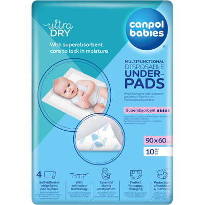 CANPOL BABIES Multifunkčné hygienické podložky lepiace 90x60cm 10 ks CANPOL BABIES Multifunkčné hygienické podložky lepiace 90x60cm 10 ks