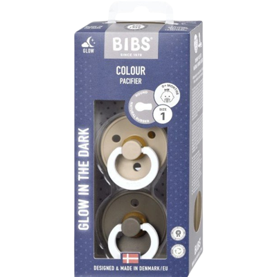 BIBS Colour Cumlíky z prírodného kaučuku - veľkosť 1, Vanilla nočný/Dark Oak nočný 2 ks BIBS Colour Cumlíky z prírodného kaučuku - veľkosť 1, Vanilla nočný/Dark Oak nočný 2 ks