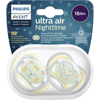 PHILIPS AVENT Cumlík Ultra air nočný 18m+ 2 ks PHILIPS AVENT Cumlík Ultra air nočný 18m+ 2 ks