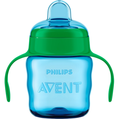 PHILIPS AVENT Hrnček pre prvé dúšky Klasik s držadlami chlapec, 200 ml PHILIPS AVENT Hrnček pre prvé dúšky Klasik s držadlami chlapec, 200 ml