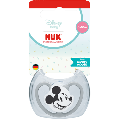 NUK Cumlík Perfect Match AIR DISNEY Mickey GREY 6-18m BOX NUK Cumlík Perfect Match AIR DISNEY Mickey GREY 6-18m BOX