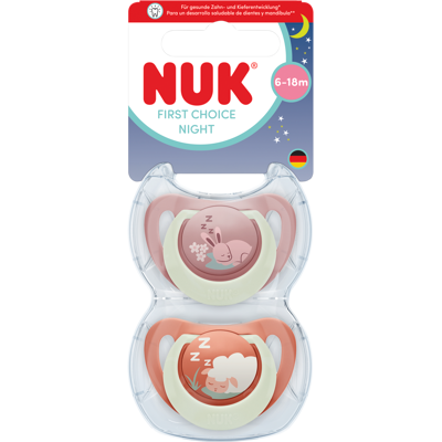 NUK Cumlík First Choice Night Bunny/Sheep 6-18m 2 ks NUK Cumlík First Choice Night Bunny/Sheep 6-18m 2 ks