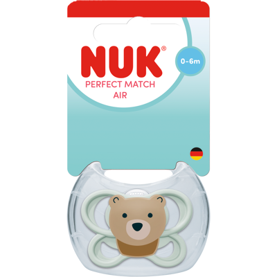 NUK Cumlík Perfect Match Air Bear 0-6m NUK Cumlík Perfect Match Air Bear 0-6m