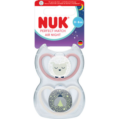 NUK Cumlík Perfect Match AIR Night Sheep 0-6m 2 ks NUK Cumlík Perfect Match AIR Night Sheep 0-6m 2 ks