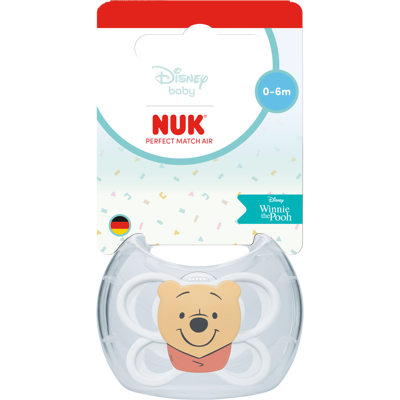 NUK Cumlík Perfect Match AIR DISNEY Medvídek Pú WHITE 0-6m NUK Cumlík Perfect Match AIR DISNEY Medvídek Pú WHITE 0-6m