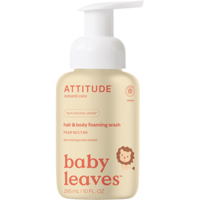 ATTITUDE Detská umývacia pena (2v1) Baby leaves s vôňou hruškovej šťavy 295 ml ATTITUDE Detská umývacia pena (2v1) Baby leaves s vôňou hruškovej šťavy 295 ml