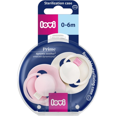 LOVI Cumlík silikónový dynamický PRIME Tutti Frutti 0-6m, Rose/Rose Cream 2 ks LOVI Cumlík silikónový dynamický PRIME Tutti Frutti 0-6m, Rose/Rose Cream 2 ks