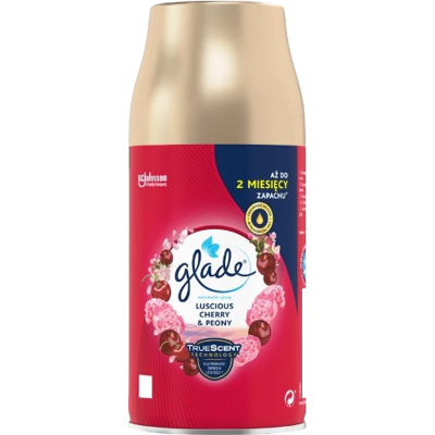 GLADE Luscious Cherry & Peony,Automatický osviežovač vzduchu - náhradná náplň 269 ml GLADE Luscious Cherry & Peony,Automatický osviežovač vzduchu - náhradná náplň 269 ml