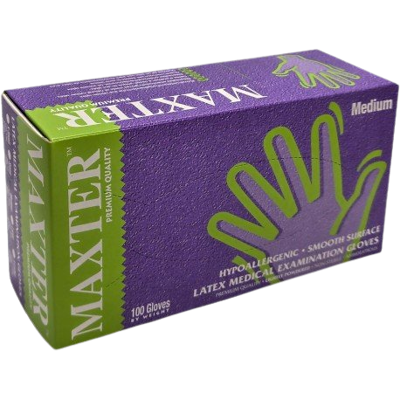 MAXTER Rukavice latexové vel. M 100 ks MAXTER Rukavice latexové vel. M 100 ks