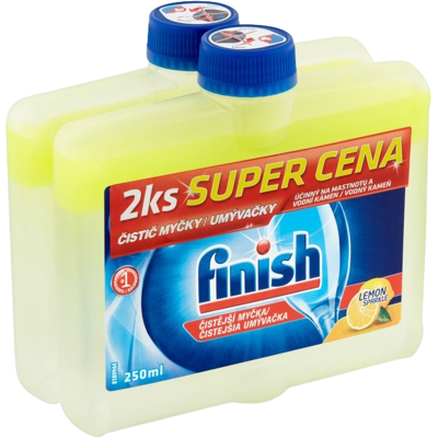 FINISH Čistič umývačky riadu Lemon 2 x 250 ml FINISH Čistič umývačky riadu Lemon 2 x 250 ml