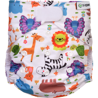 T-TOMI Plienka vrecková, typ AIO - suchý zips, 4-15kg, Zoo T-TOMI Plienka vrecková, typ AIO - suchý zips, 4-15kg, Zoo