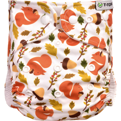 T-TOMI Plienka vrecková, typ AIO - patentky, 4-15kg, Squirells T-TOMI Plienka vrecková, typ AIO - patentky, 4-15kg, Squirells