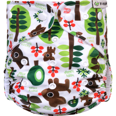 T-TOMI Plienka vrecková, typ AIO - patentky, 4-15kg, Trees T-TOMI Plienka vrecková, typ AIO - patentky, 4-15kg, Trees