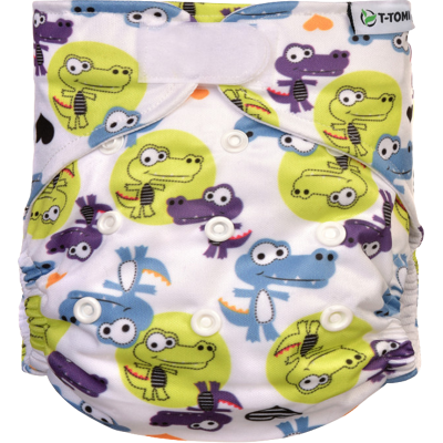 T-TOMI Plienka vrecková, typ AIO - suchý zips, 4-15kg, Crocodiles T-TOMI Plienka vrecková, typ AIO - suchý zips, 4-15kg, Crocodiles