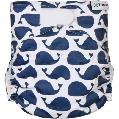 T-TOMI Plienka vrecková, typ AIO - suchý zips, 4-15kg, Whales T-TOMI Plienka vrecková, typ AIO - suchý zips, 4-15kg, Whales