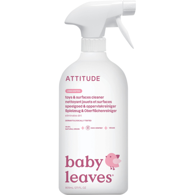 ATTITUDE Čistící prostředek na dětské povrchy/hračky bez vůně s rozprašovačem 800 ml ATTITUDE Čistící prostředek na dětské povrchy/hračky bez vůně s rozprašovačem 800 ml
