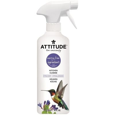 ATTITUDE Čistič na kuchyne s vôňou citrónovej kôry s rozprašovačom 800 ml ATTITUDE Čistič na kuchyne s vôňou citrónovej kôry s rozprašovačom 800 ml