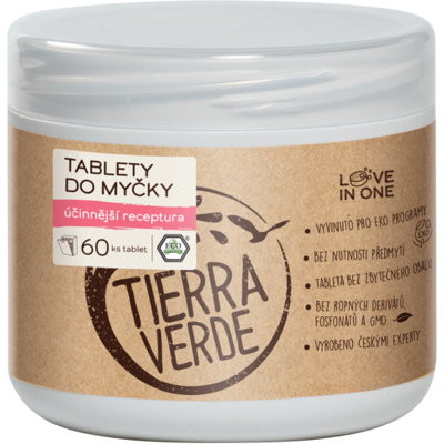TIERRA VERDE Tablety do umývačky riadu 60 ks TIERRA VERDE Tablety do umývačky riadu 60 ks