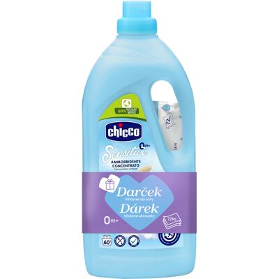 CHICCO Aviváž koncentrovaná Baby Sensitive Sladký púder + vlhčené obrúsky zadarmo 1500 ml CHICCO Aviváž koncentrovaná Baby Sensitive Sladký púder + vlhčené obrúsky zadarmo 1500 ml