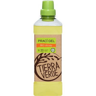 TIERRA VERDE Prací gél Bio Citrus 1 l TIERRA VERDE Prací gél Bio Citrus 1 l