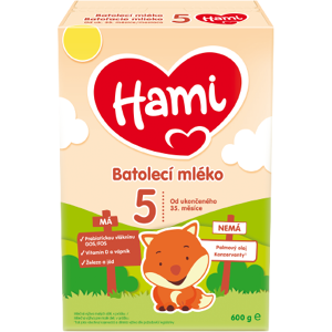 HAMI 5 Batoľacie mlieko od uk. 35. mesiaca 600 g HAMI 5 Batoľacie mlieko od uk. 35. mesiaca 600 g