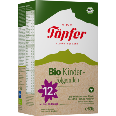 TÖPFER BIO Kinder mliečna batoľacia výživa 500 g TÖPFER BIO Kinder mliečna batoľacia výživa 500 g