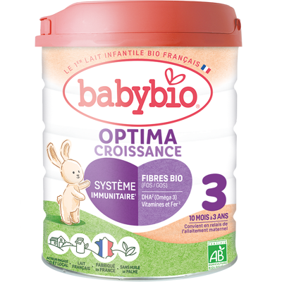 BABYBIO Optima 3 batoľacie dojčenské bio mlieko s probiotikami a prebiotikami 800 g BABYBIO Optima 3 batoľacie dojčenské bio mlieko s probiotikami a prebiotikami 800 g