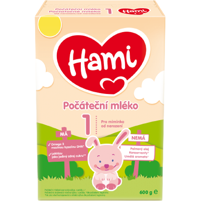 HAMI 1 Počiatočné dojčenské mlieko od narodenia 600 g HAMI 1 Počiatočné dojčenské mlieko od narodenia 600 g