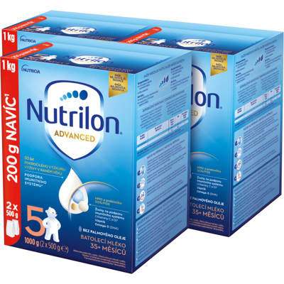 NUTRILON Advanced 5, mlieko 3 x 1000 g NUTRILON Advanced 5, mlieko 3 x 1000 g