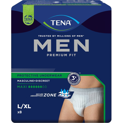TENA Men pants PU MAXI L/XL 8 ks TENA Men pants PU MAXI L/XL 8 ks