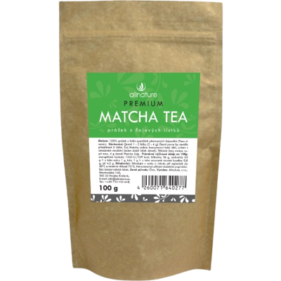 ALLNATURE Matcha tea Premium - prášok z čajových lístkov 100 g ALLNATURE Matcha tea Premium - prášok z čajových lístkov 100 g