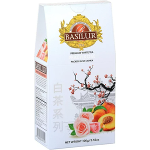 BASILUR Biela čaj broskyňa ruža papier 100 g BASILUR Biela čaj broskyňa ruža papier 100 g